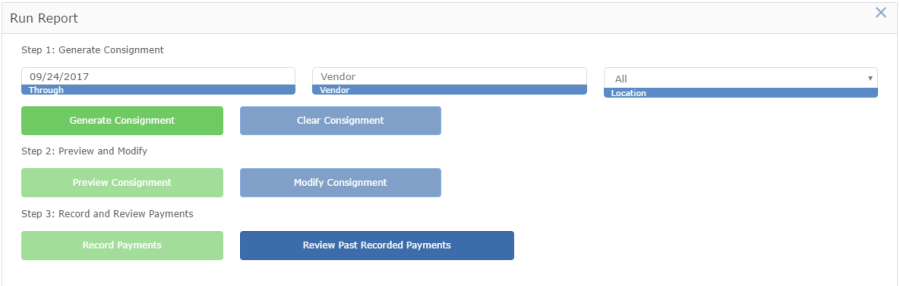 Consignment Report