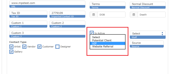 Custom Contact Type