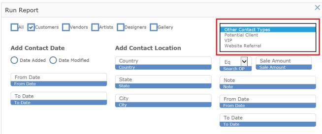 Custom Contact Type Report